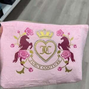Juicy Couture Pink Pouch with Gold Accents